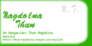 magdolna thun business card